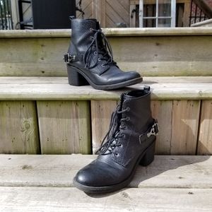 Black Combat Ankle Boots